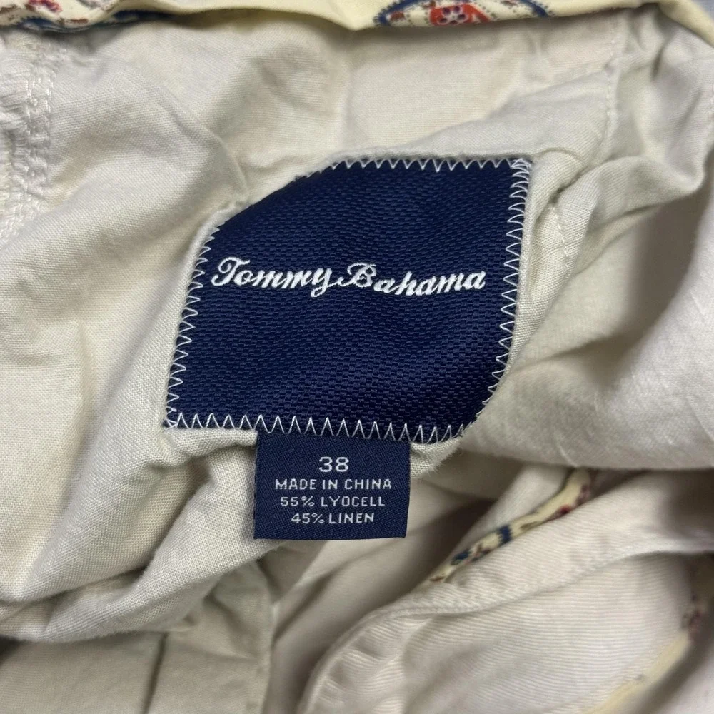 Tommy Bahama Lyocell Linen Chino Shorts Mens 38 White Flat Front 9